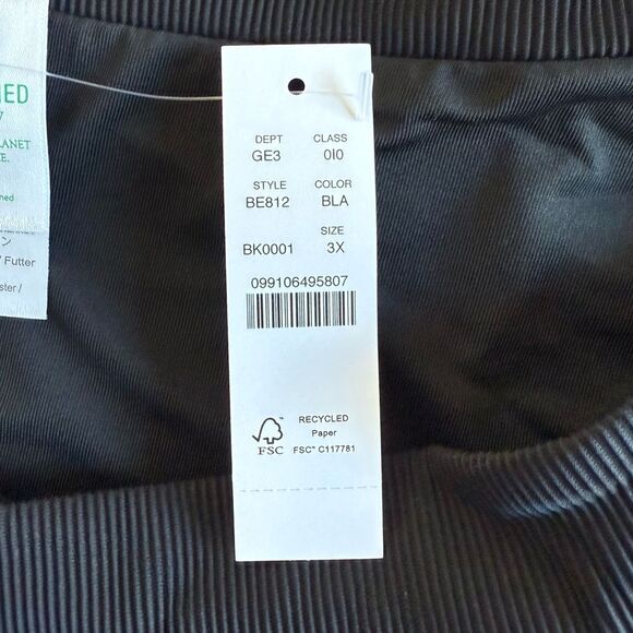 NWT J.Crew Ribbed Cross-Front Cheeky Bikini Bottom Black Size 3X - Picture 8 of 10